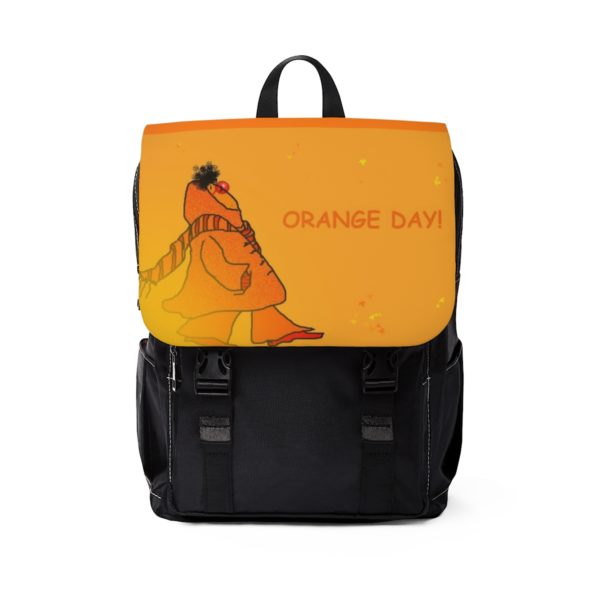 Orange Day Stroll!  Unisex Casual Shoulder Backpack
