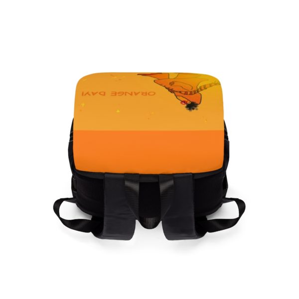 Orange Day Stroll!  Unisex Casual Shoulder Backpack - Image 4