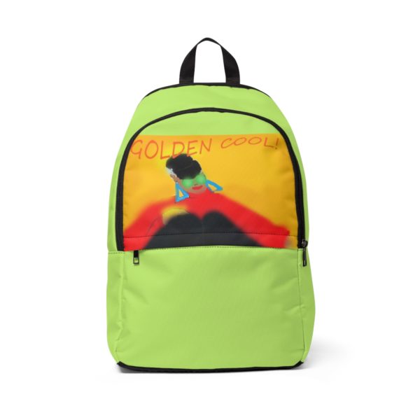 Golden Cool Lady!  Unisex Fabric Backpack