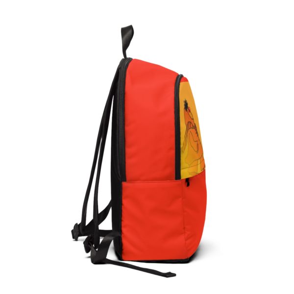 Orange Day  Stroll big back pack!  Unisex Fabric Backpack - Image 2