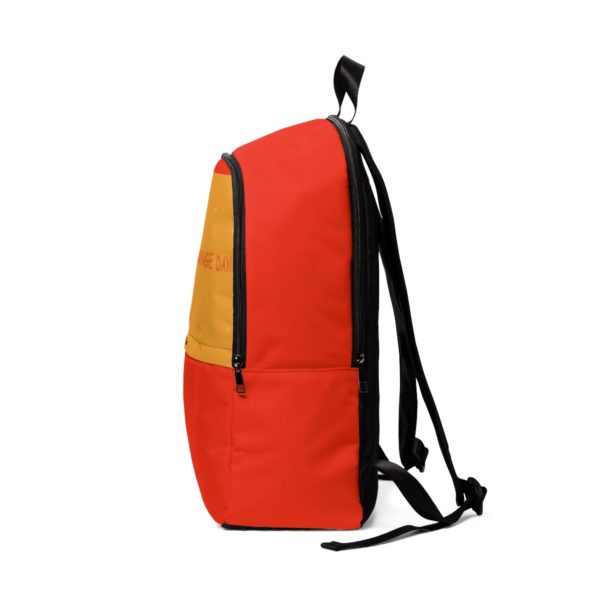 Orange Day  Stroll big back pack!  Unisex Fabric Backpack - Image 3