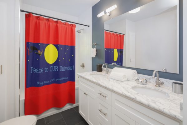 PEACE TO OUR UNIVERSE! Shower Curtains - Image 2
