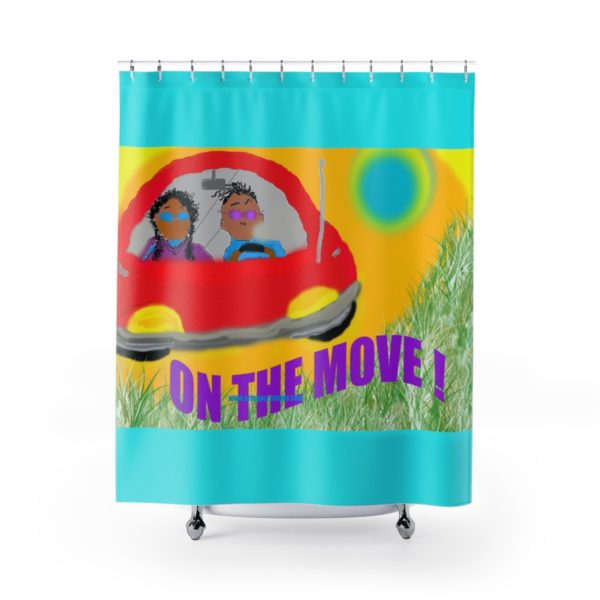 On The Move Shower Curtain