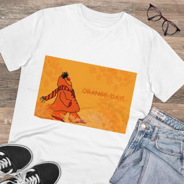ORANGE VIBE ! Organic Creator T-shirt - Unisex - Image 9