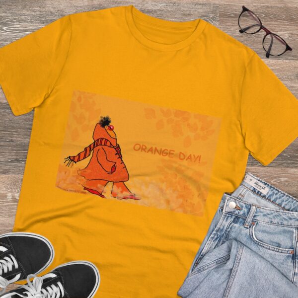 ORANGE VIBE ! Organic Creator T-shirt - Unisex - Image 4